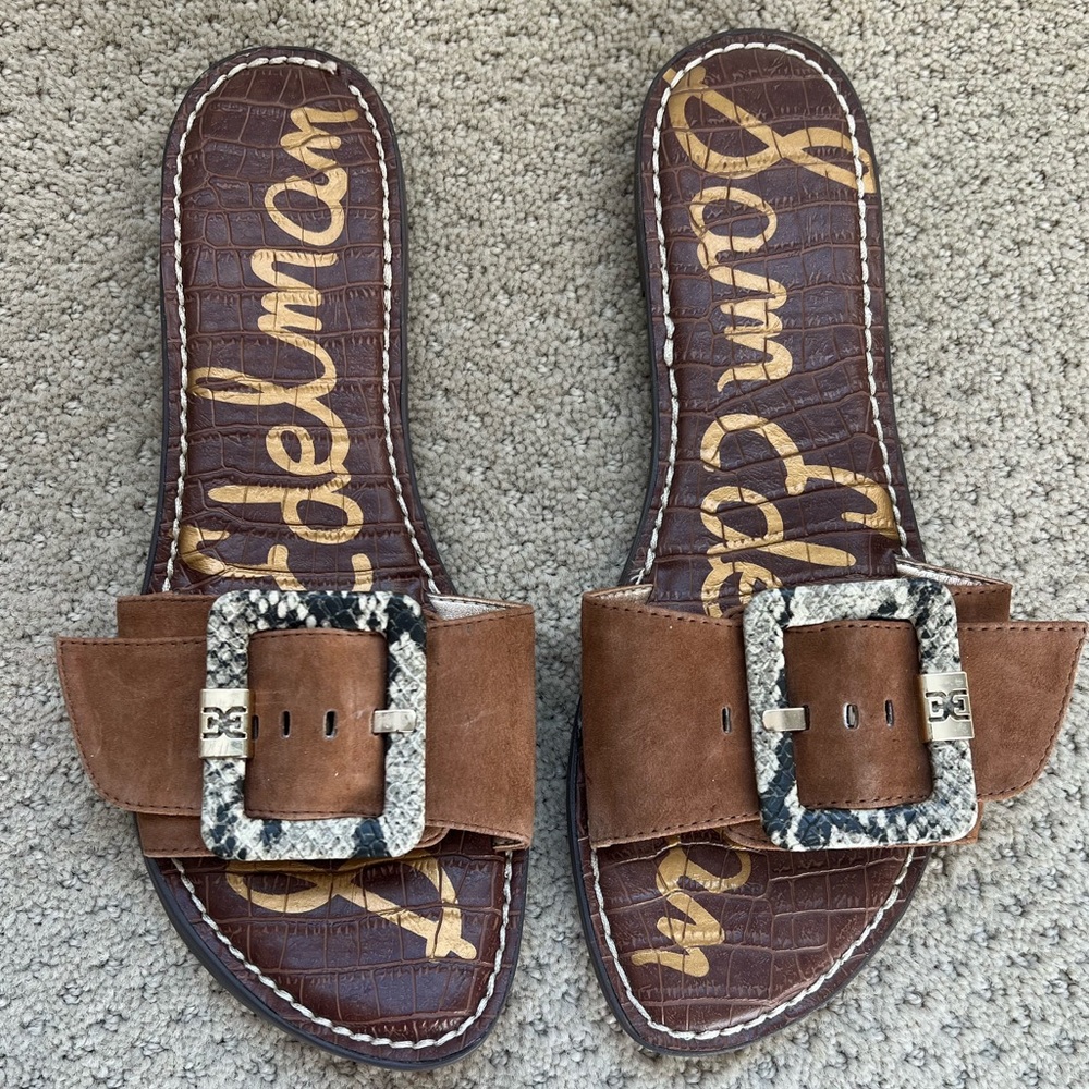 Sam Edelman Granada Buckle Slide Sandals Size 9.5